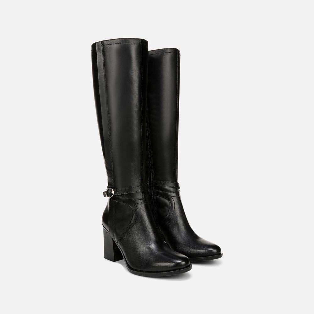Naturalizer Kamila Knee High Boot - Black Leather