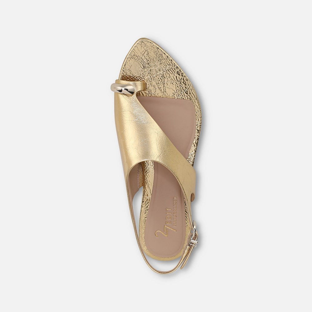 Naturalizer 27 EDIT Via Sandal - Dark Gold Leather