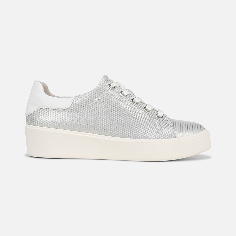 Naturalizer Morrison 2.0 Lace Up Sneaker - Silver Leather
