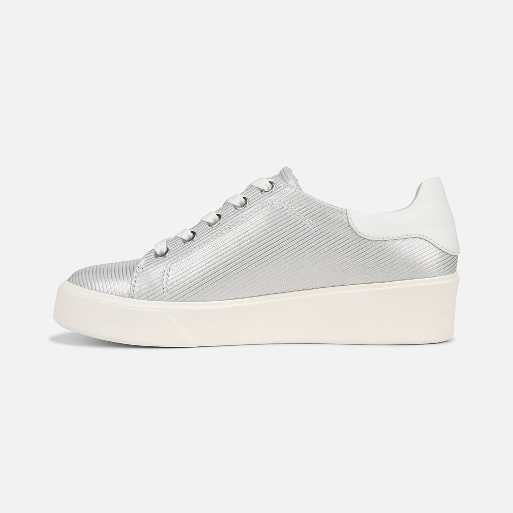 Naturalizer Morrison 2.0 Lace Up Sneaker - Silver Leather