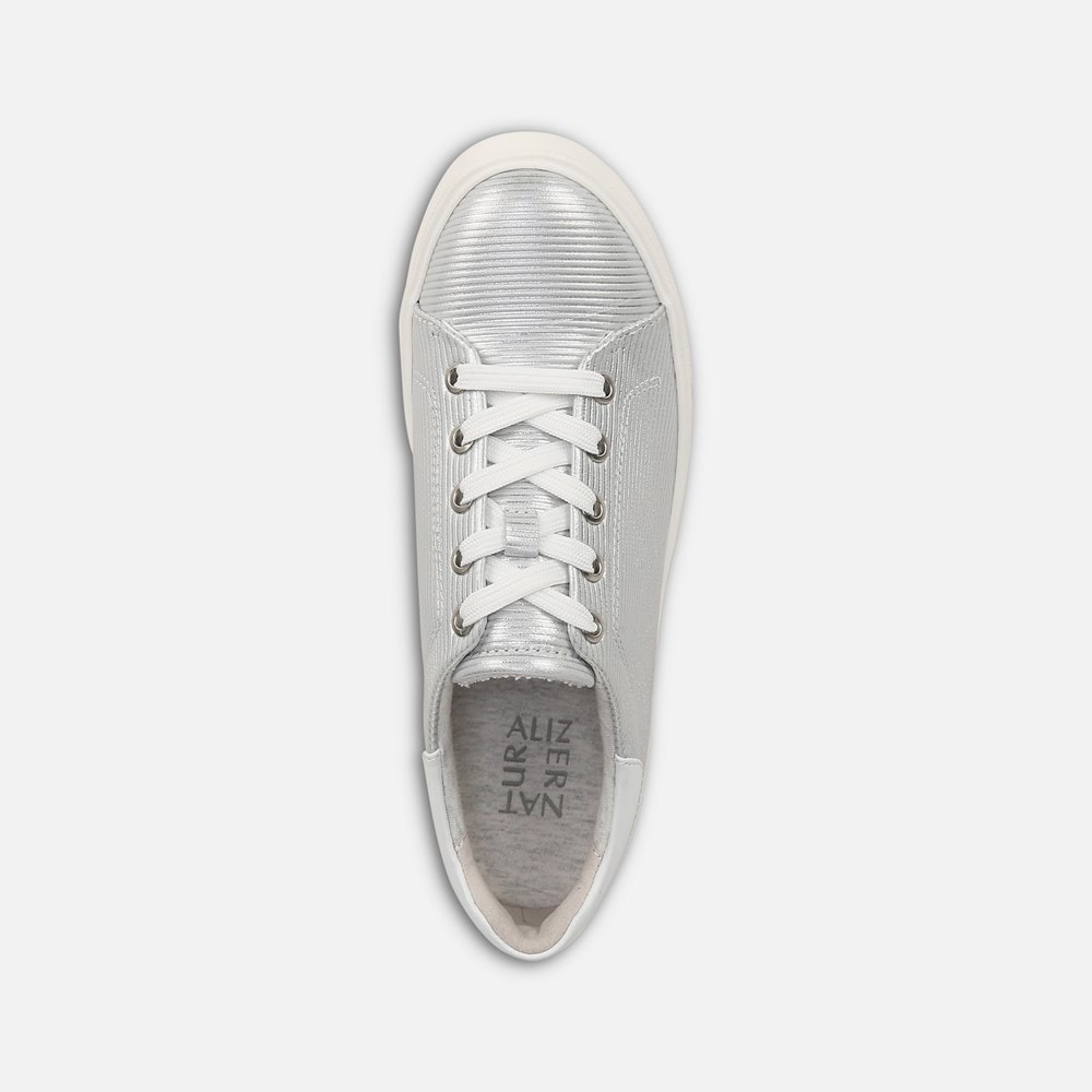 Naturalizer Morrison 2.0 Lace Up Sneaker - Silver Leather