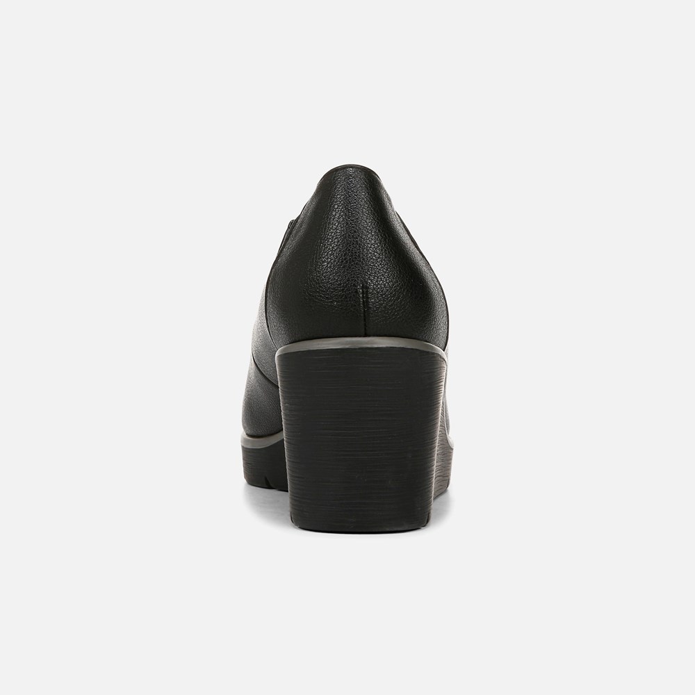 Naturalizer SOUL About Time Wedge Pump - Black Faux Leather