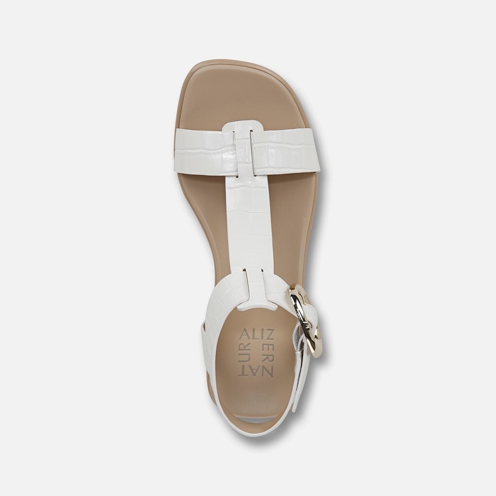 Naturalizer Brandy Sandal - White Faux Leather