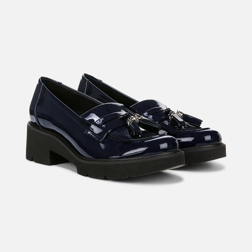 Naturalizer Desmond Lug Loafer - French Navy Faux Leather