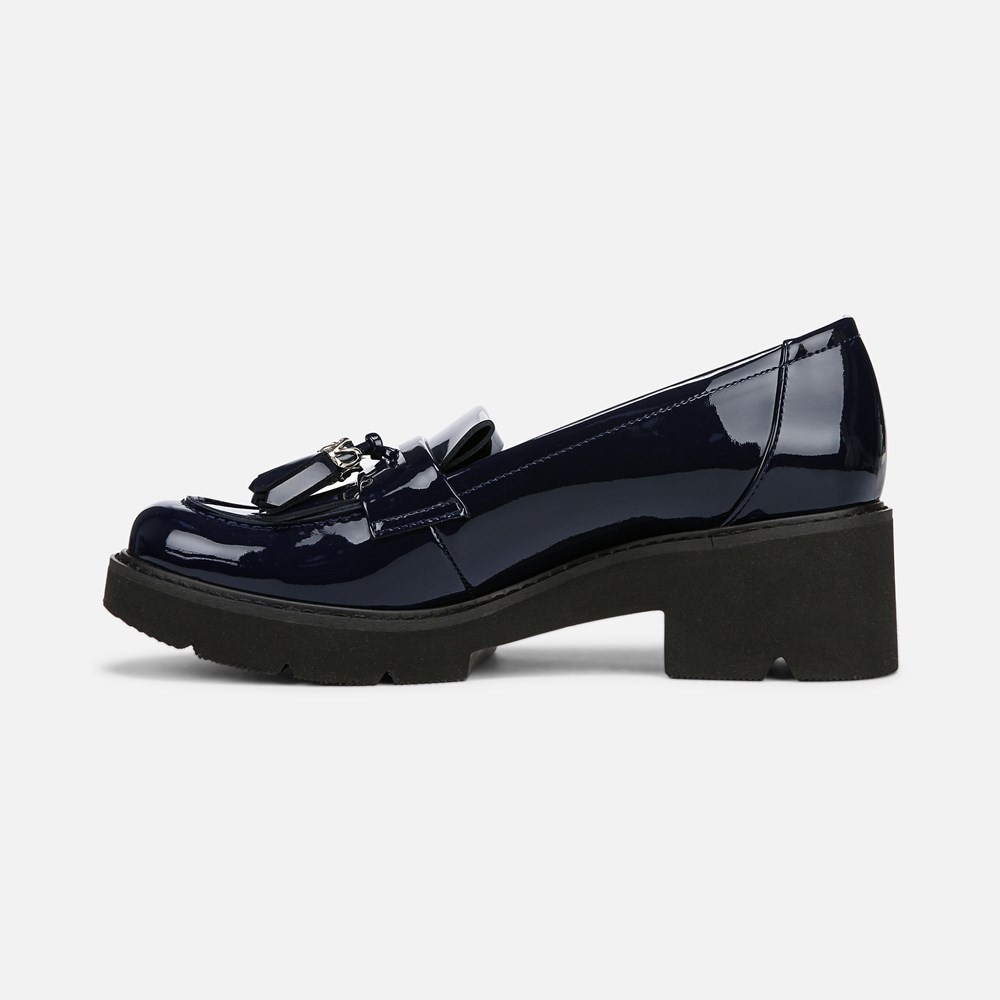 Naturalizer Desmond Lug Loafer - French Navy Faux Leather