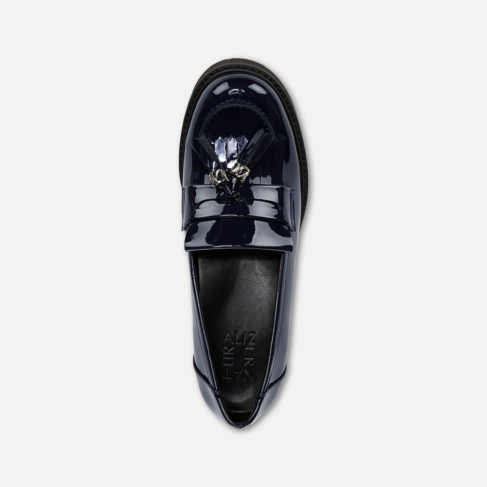 Naturalizer Desmond Lug Loafer - French Navy Faux Leather