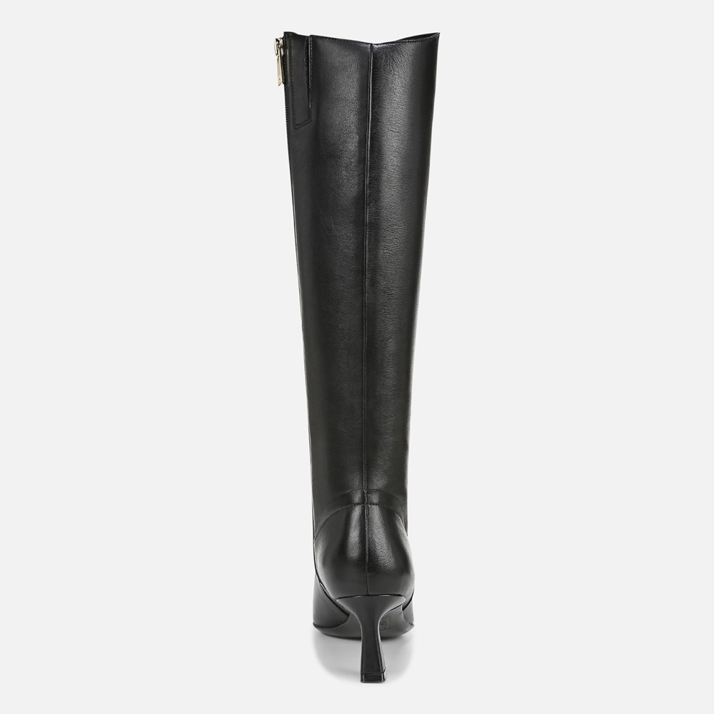 Naturalizer Deesha Wide Calf Knee High Boot - Black Leather
