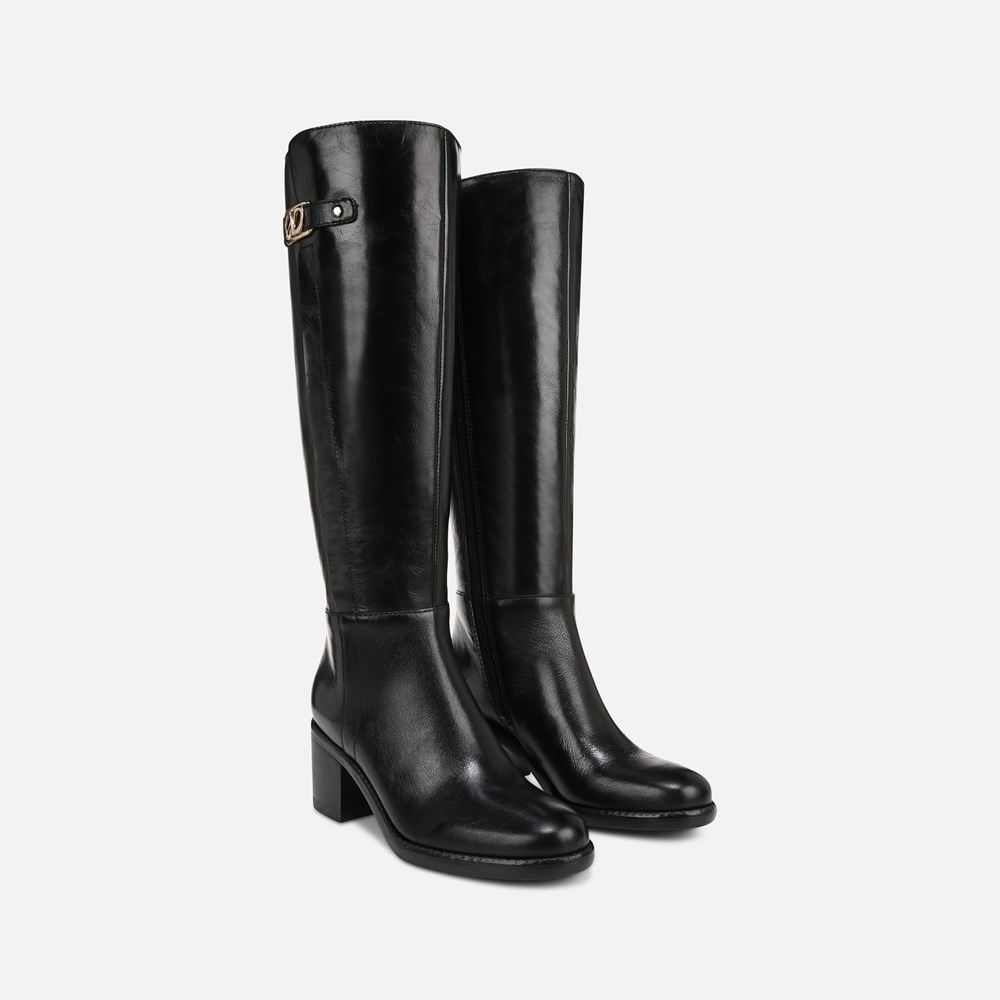 Naturalizer Fannie Knee High Boot - Black Leather