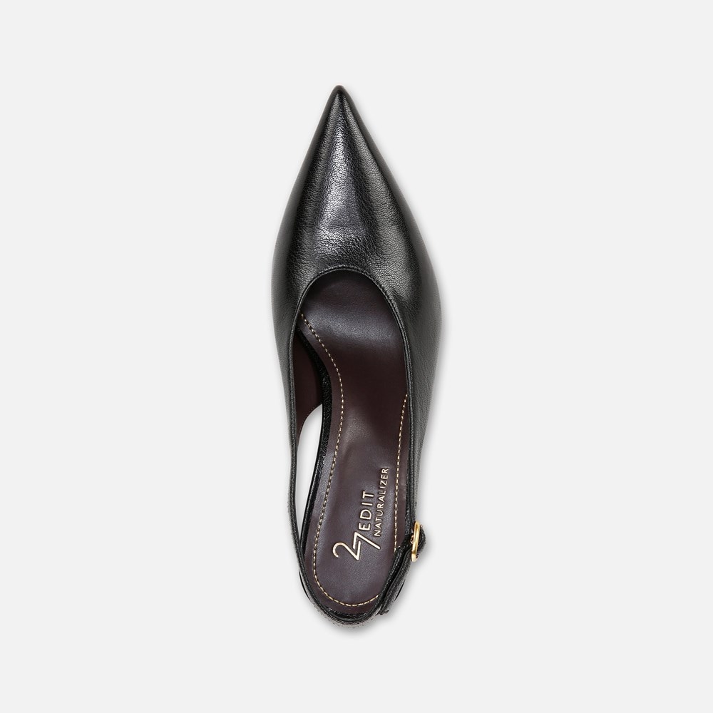 Naturalizer 27 EDIT Elaine Slingback Dress Shoe - Black Leather
