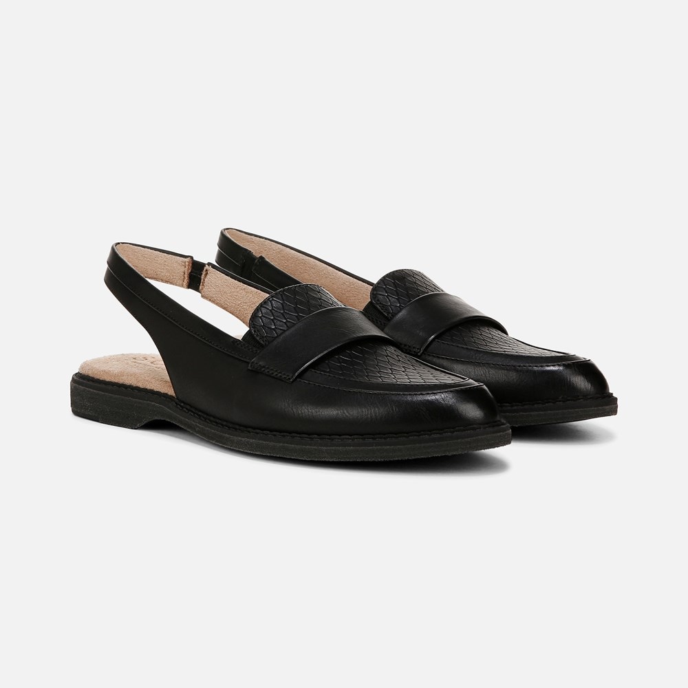 Naturalizer SOUL Yeah Slingback Loafer - Black Faux Leather
