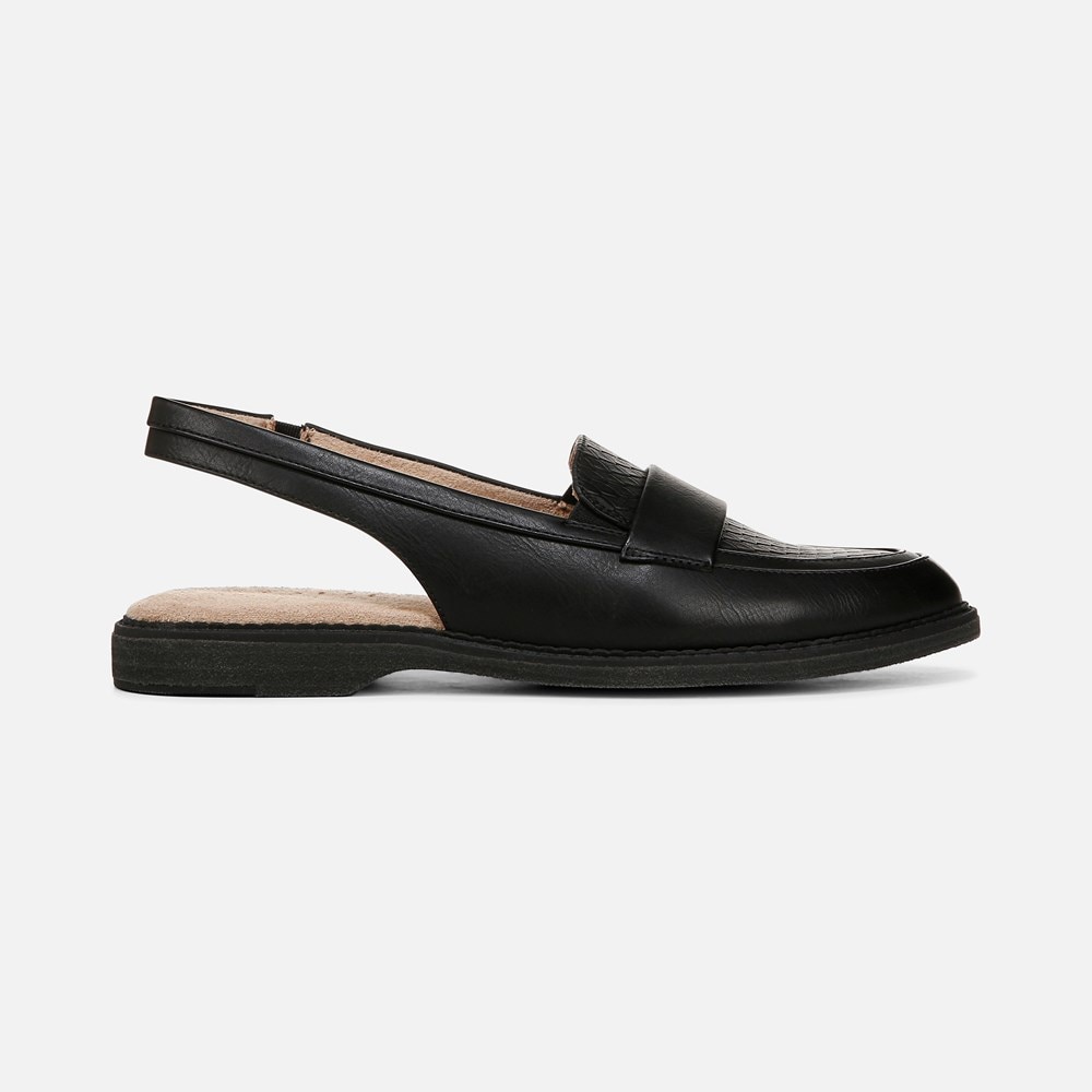 Naturalizer SOUL Yeah Slingback Loafer - Black Faux Leather