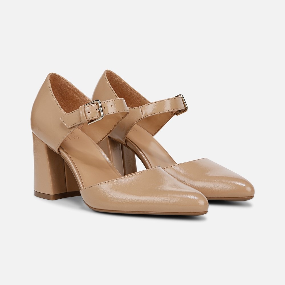 Naturalizer Pixie Mary Jane - Taupe Faux Leather