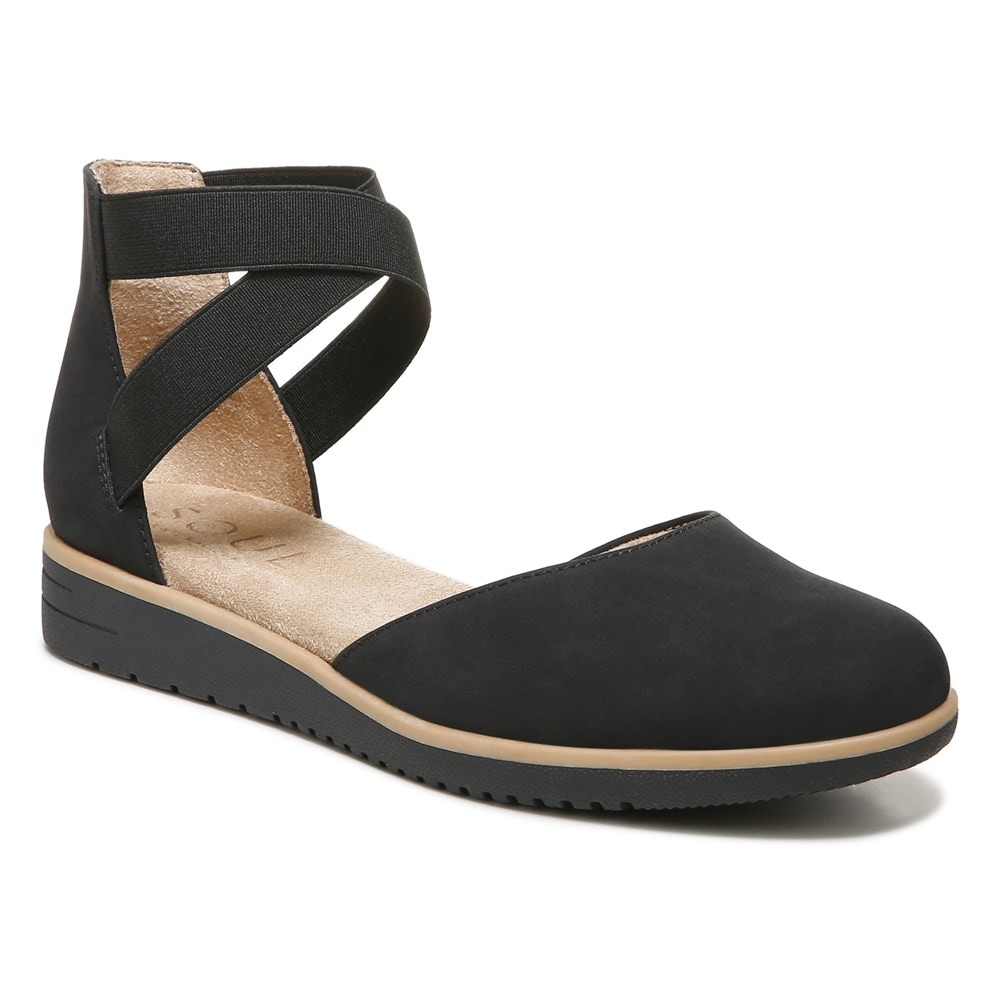 Naturalizer SOUL Intro Flat - Black Synthetic