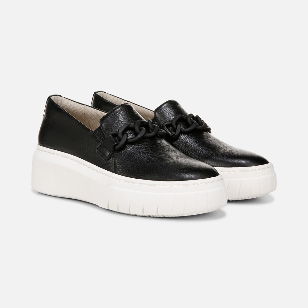 Naturalizer Daphne Slip on Sneaker - Black Leather