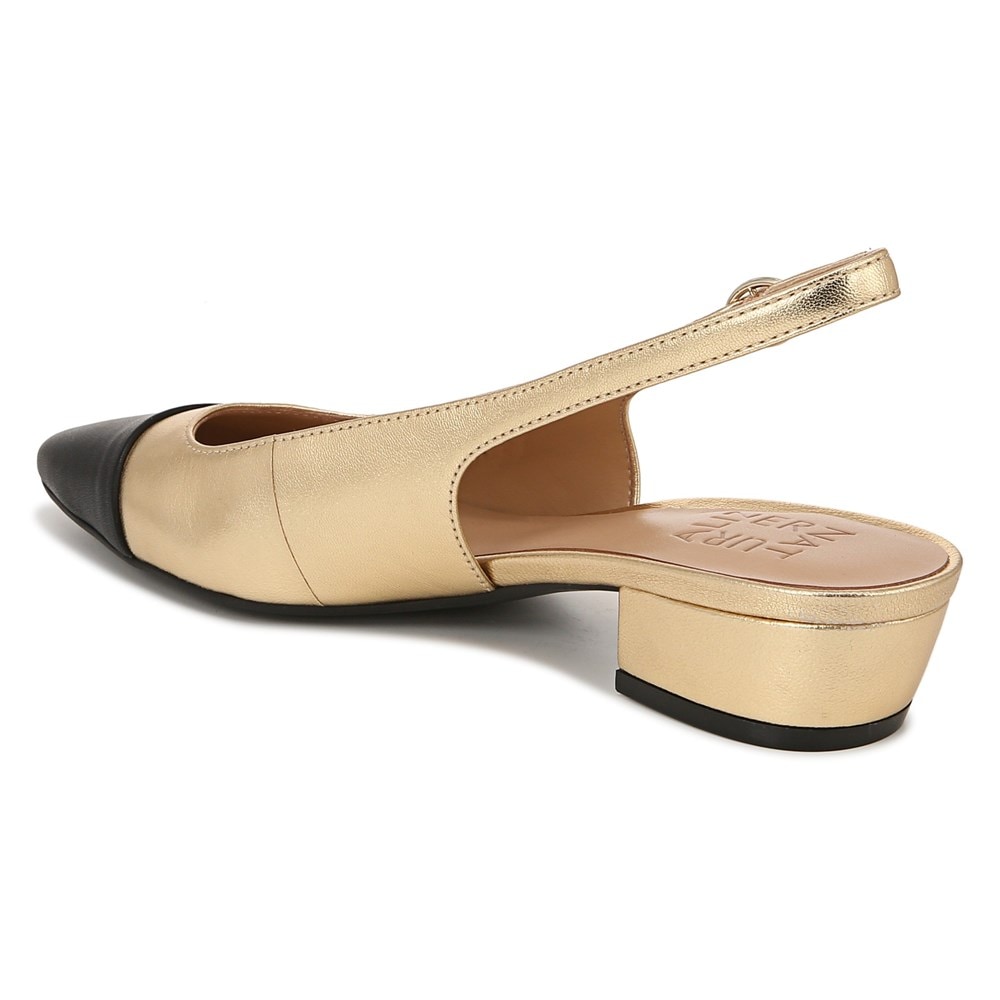 Naturalizer Banks Slingback - Dark Gold/Black Leather