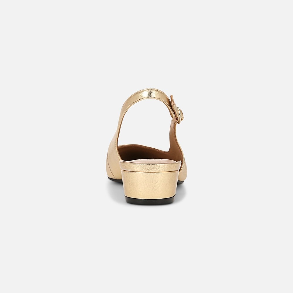 Naturalizer Banks Slingback - Dark Gold/Black Leather