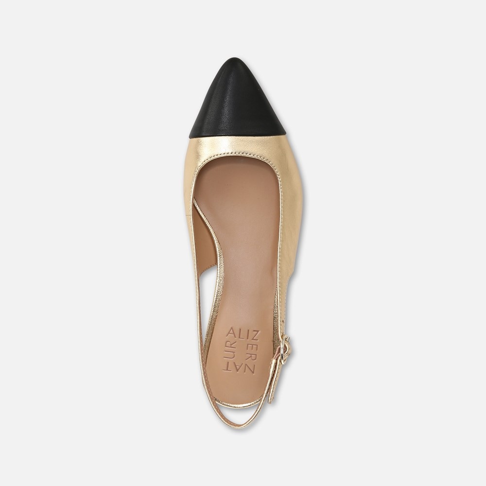 Naturalizer Banks Slingback - Dark Gold/Black Leather