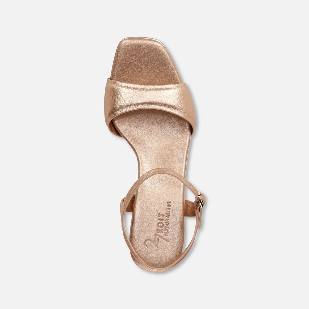 Naturalizer 27 EDIT Grace Dress Sandal - Rose Gold Leather