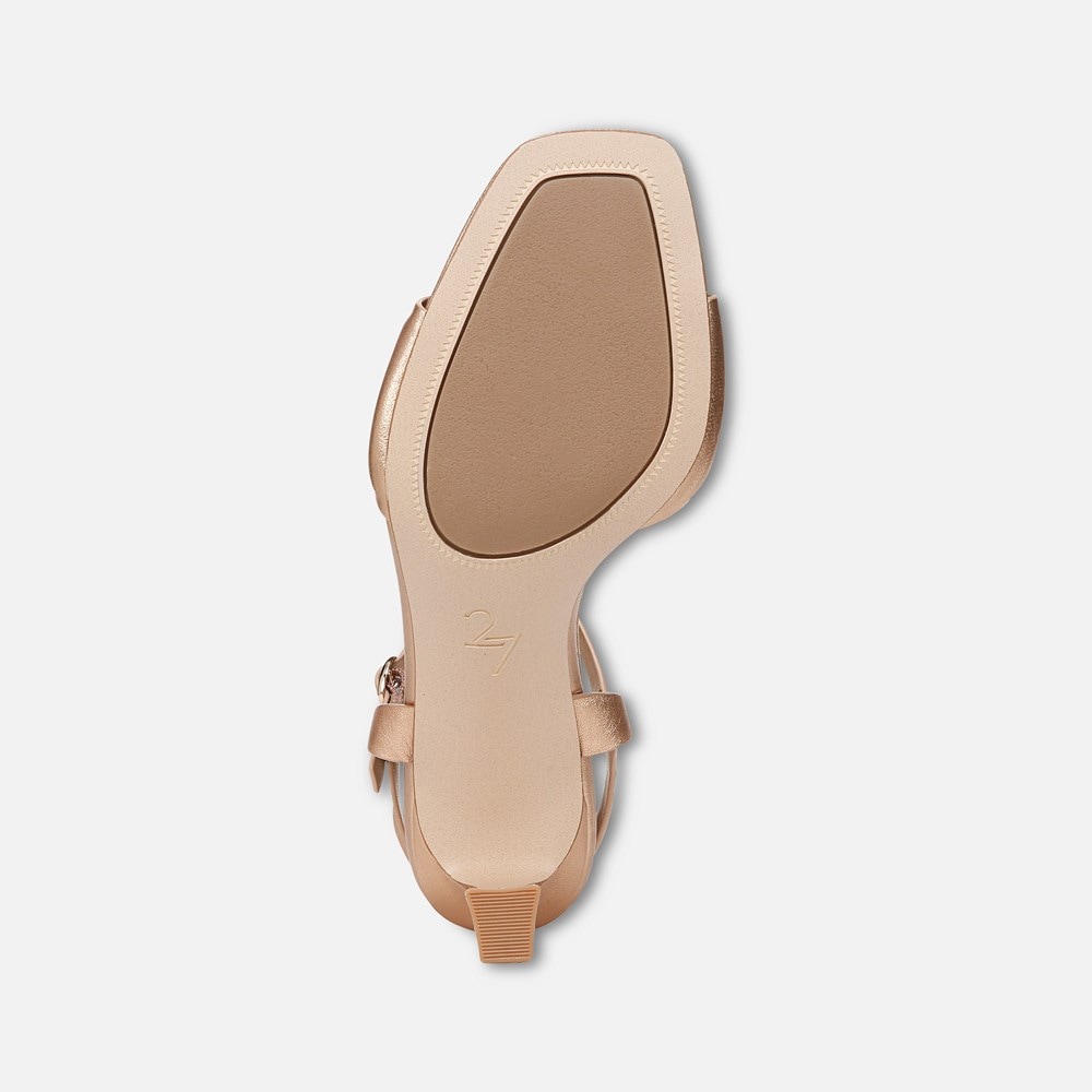 Naturalizer 27 EDIT Grace Dress Sandal - Rose Gold Leather