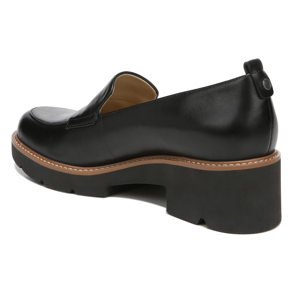 Naturalizer Darry Lug Sole Loafer - Black Leather