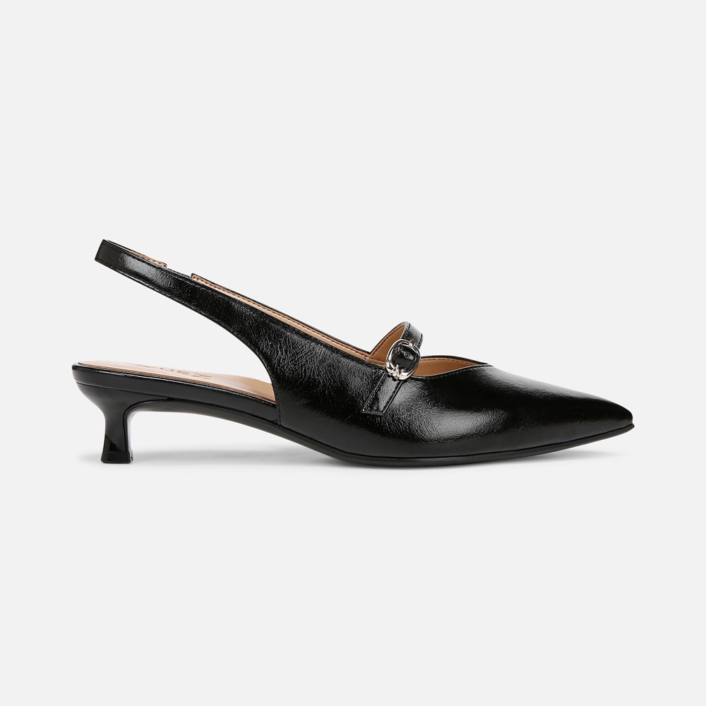 Naturalizer Grayson Mary Jane Slingback - Black Faux Leather