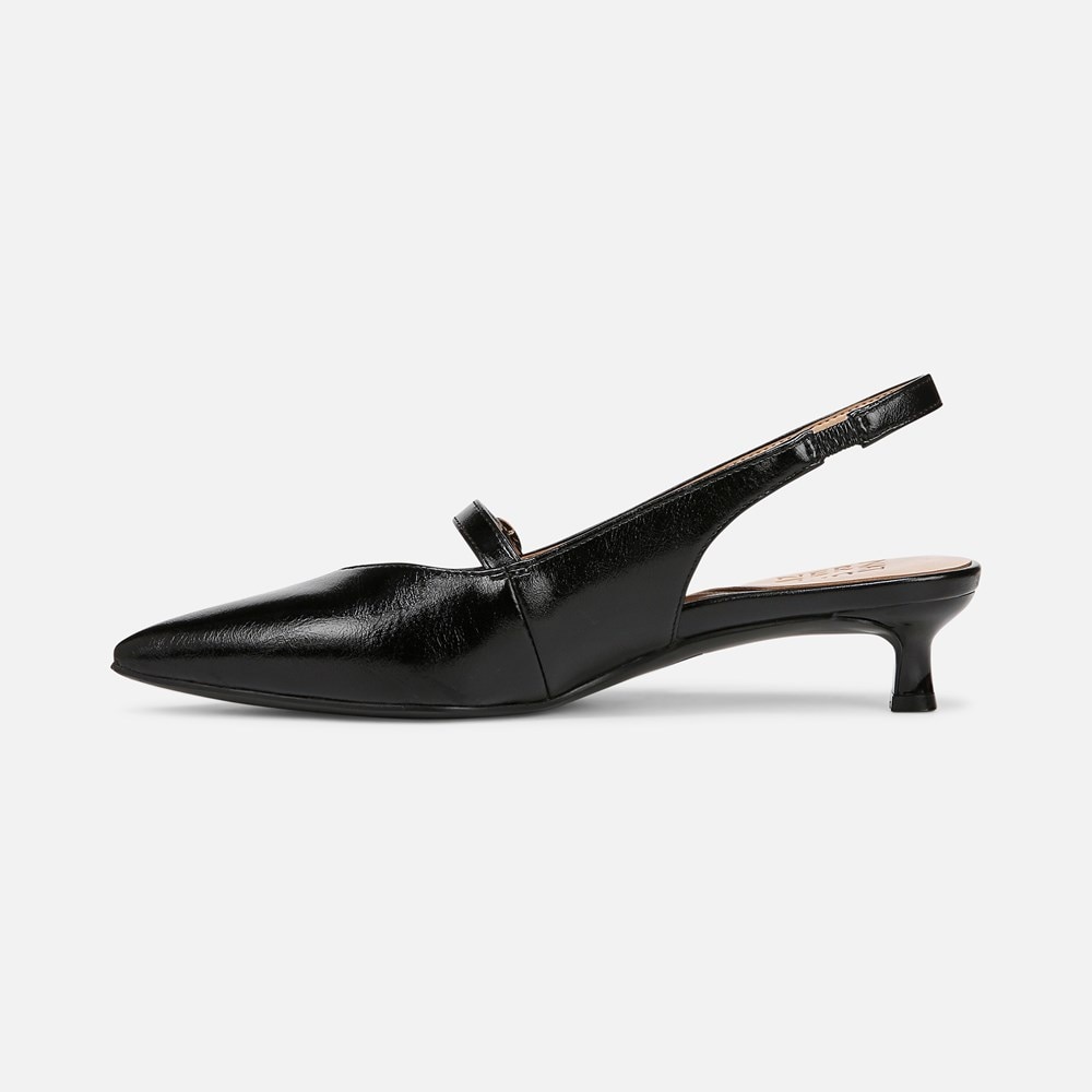 Naturalizer Grayson Mary Jane Slingback - Black Faux Leather
