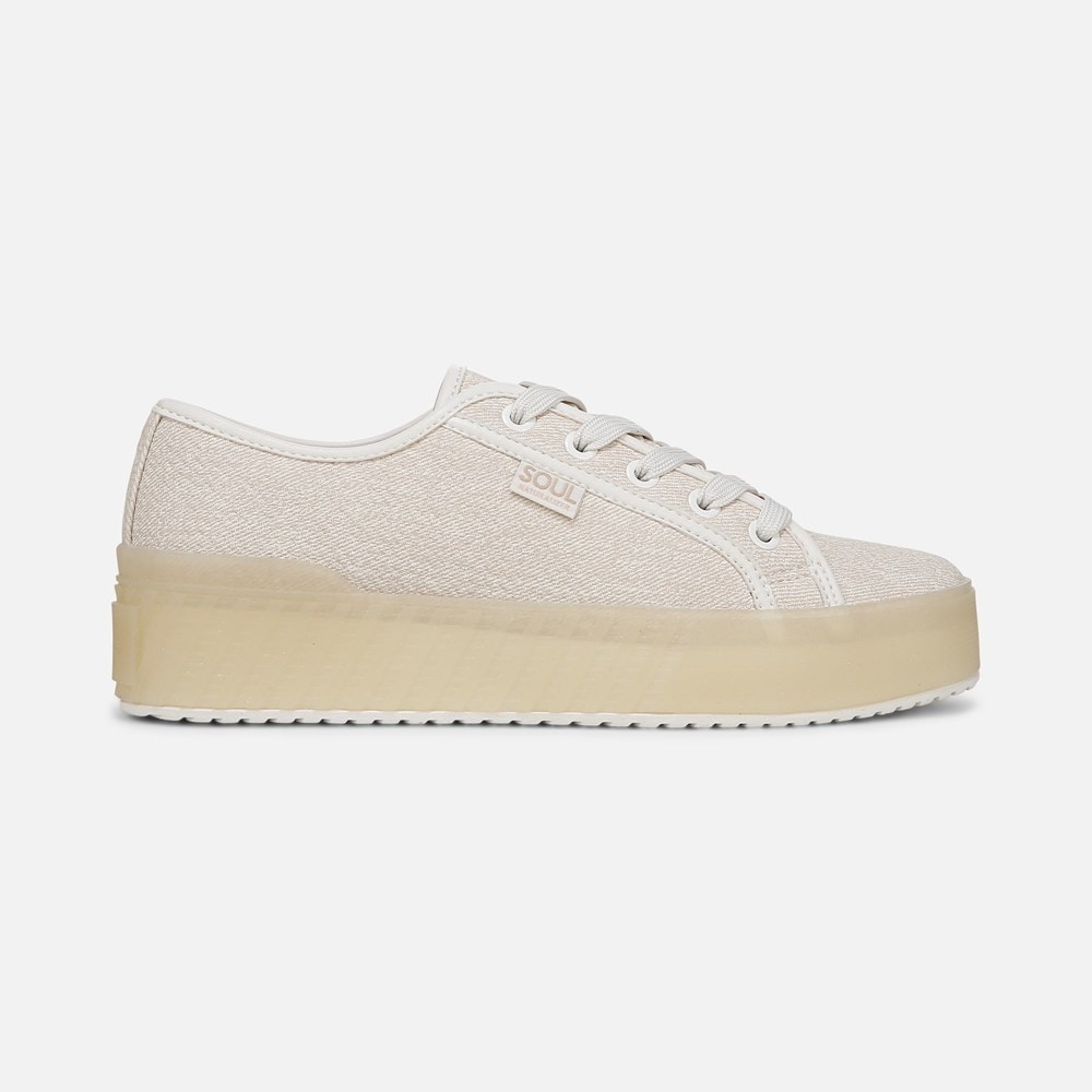 Naturalizer SOUL Iliana Lace Up Sneaker - Light Sand Fabric