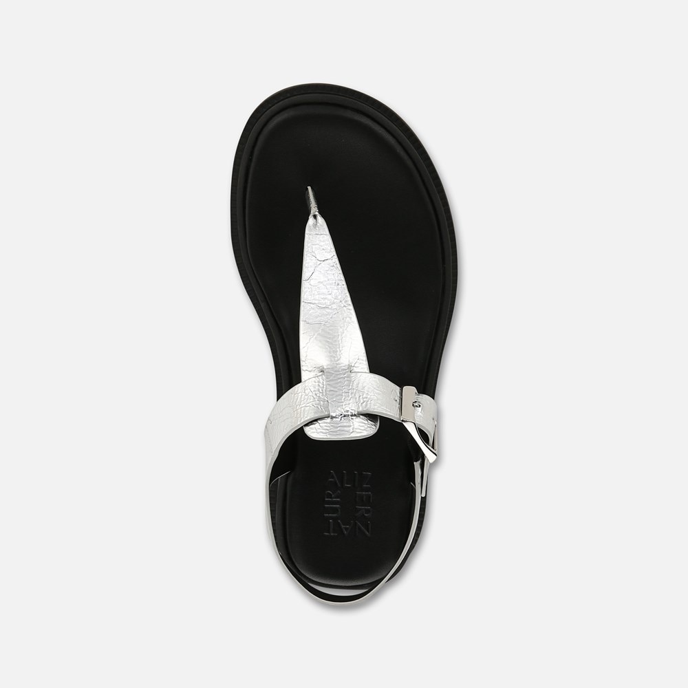 Naturalizer Alyssa Sandal - Silver Faux Leather