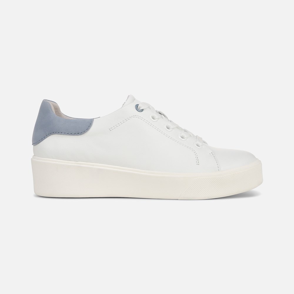 Naturalizer Morrison 2.0 Lace Up Sneaker - White/Blue Leather