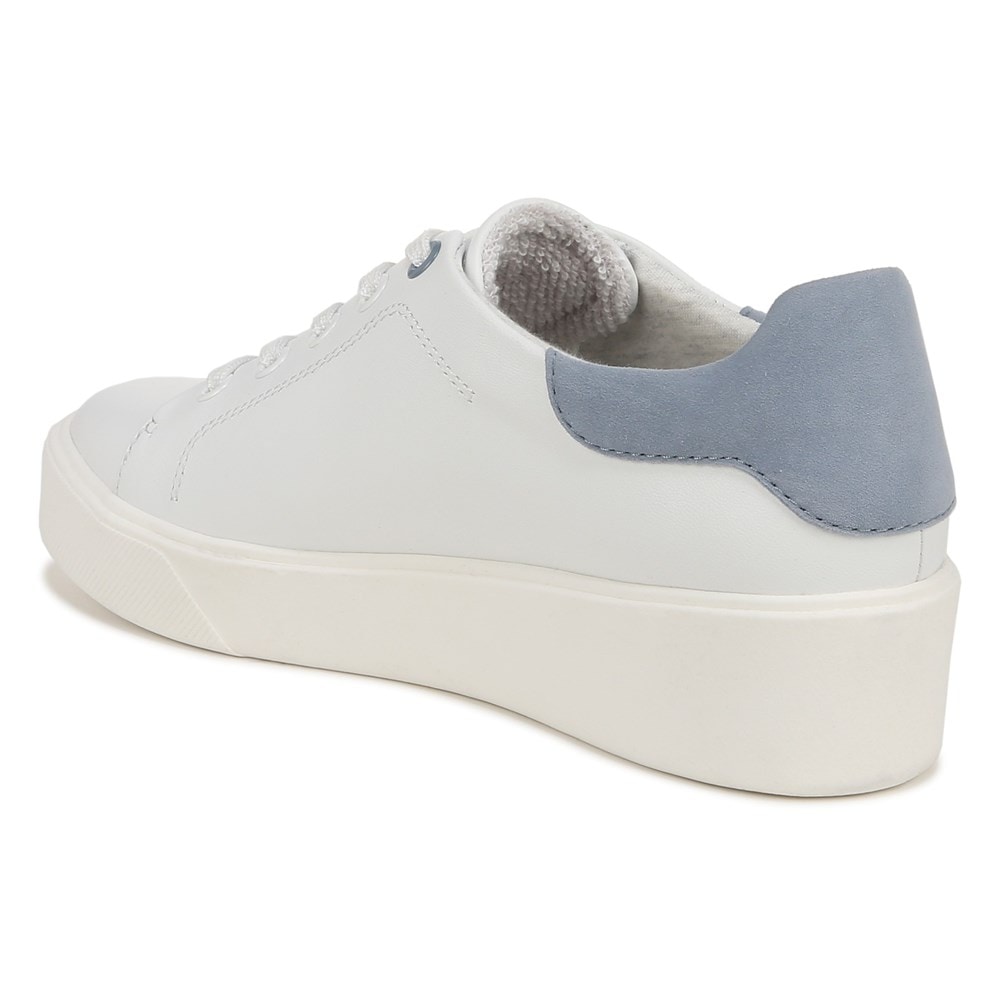 Naturalizer Morrison 2.0 Lace Up Sneaker - White/Blue Leather