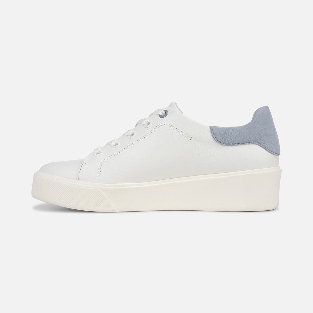 Naturalizer Morrison 2.0 Lace Up Sneaker - White/Blue Leather