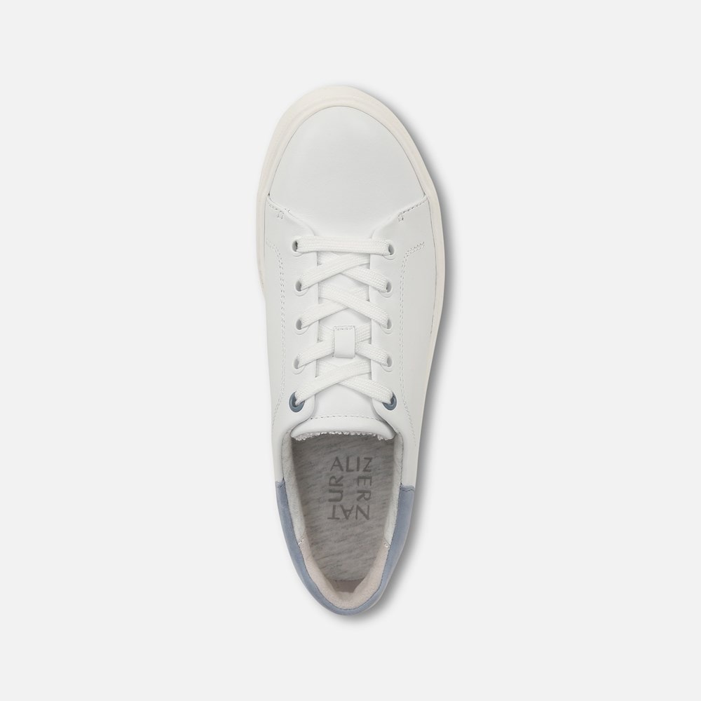 Naturalizer Morrison 2.0 Lace Up Sneaker - White/Blue Leather