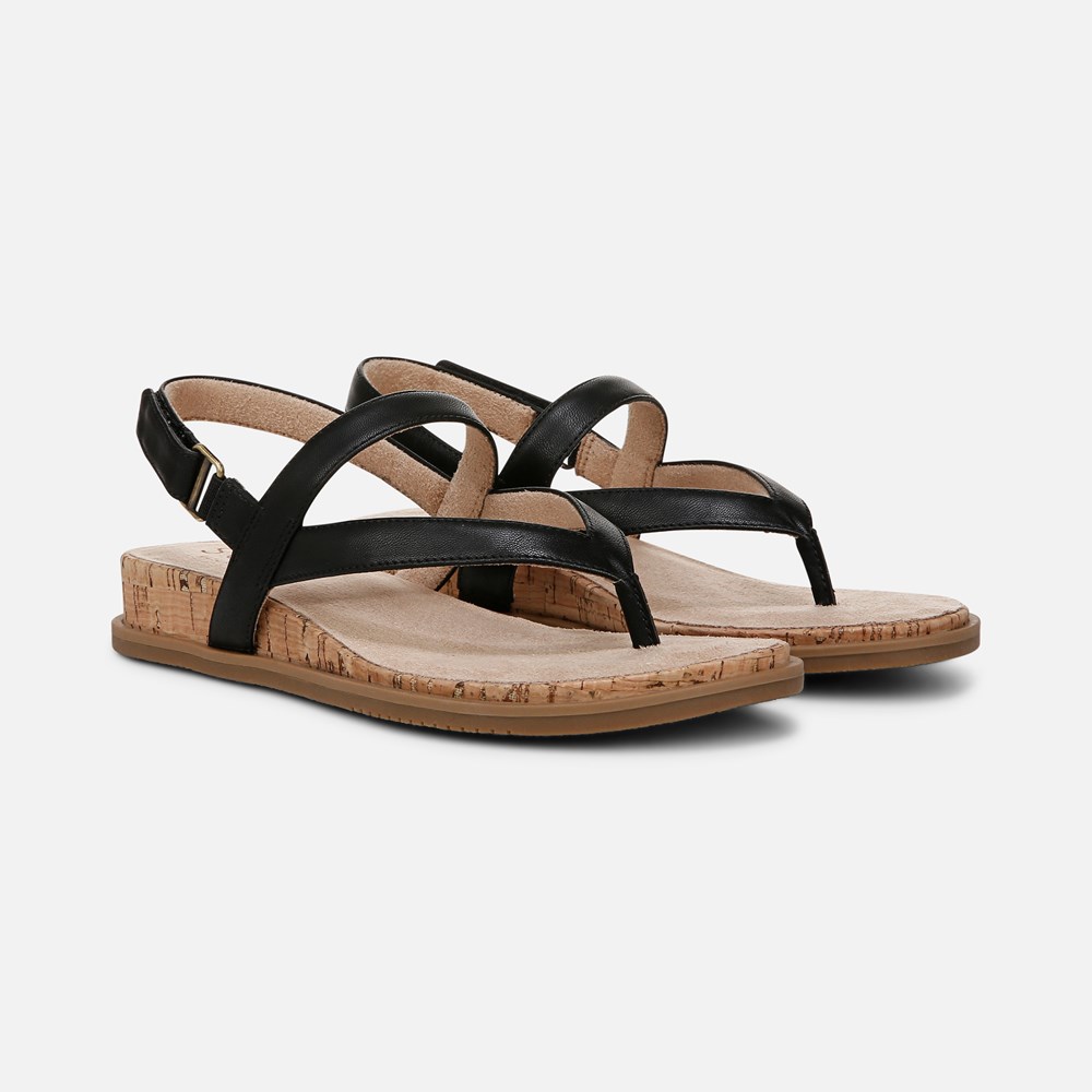 Naturalizer SOUL Carolyn Sandal - Black Faux Leather