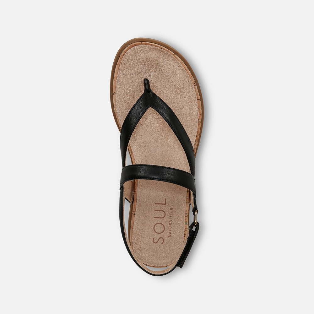 Naturalizer SOUL Carolyn Sandal - Black Faux Leather