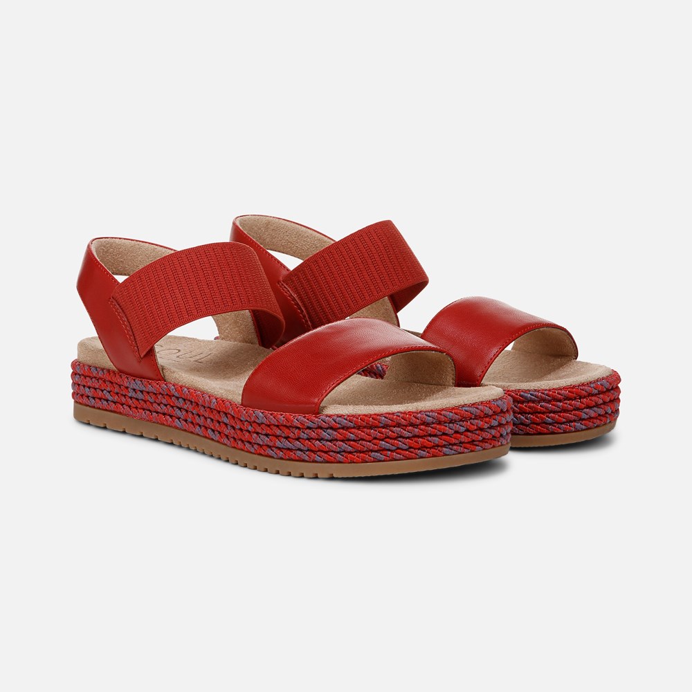 Naturalizer SOUL Diana Strappy Sandal - Red Clay Faux Leather