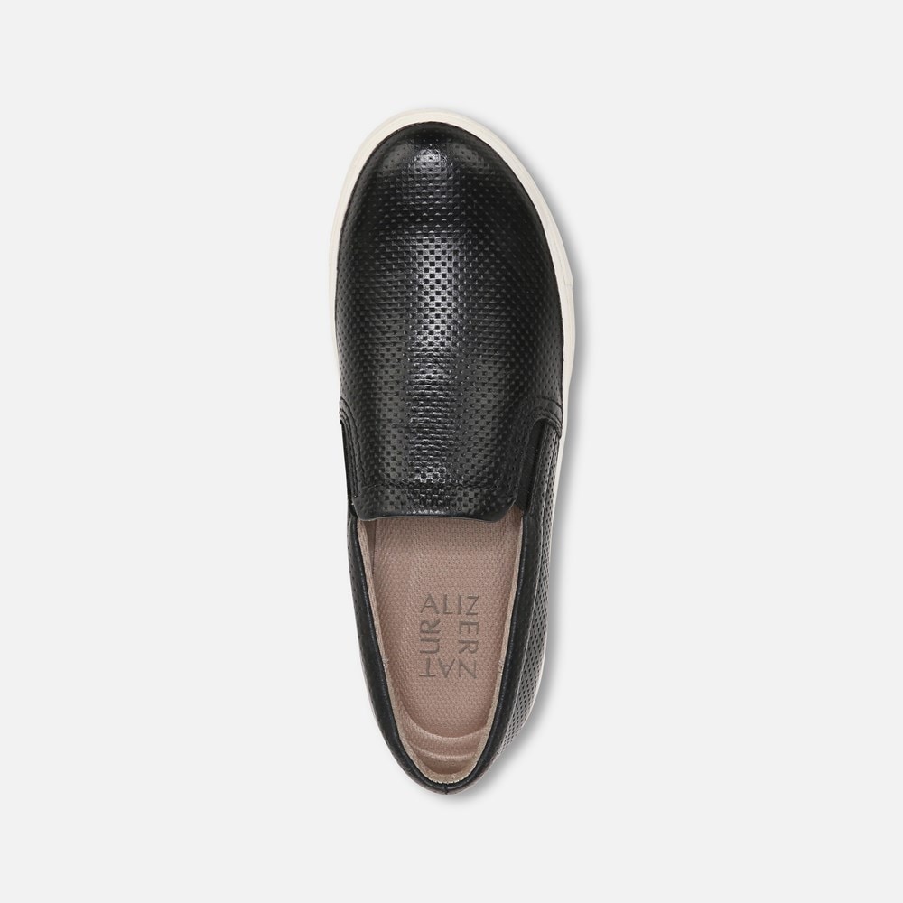 Naturalizer Marianne Slip On Sneaker - Black Leather