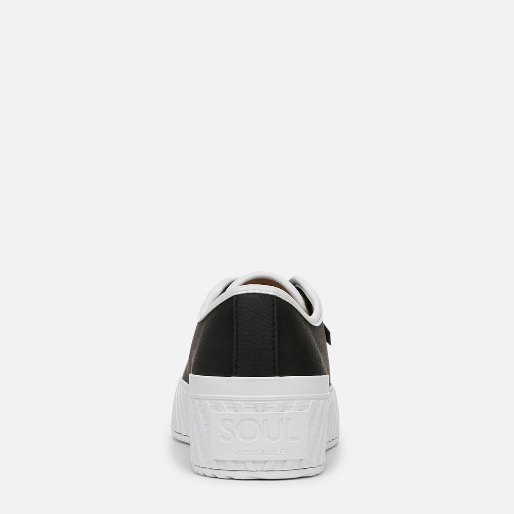 Naturalizer SOUL Iliana Lace Up Sneaker - Black Faux Leather