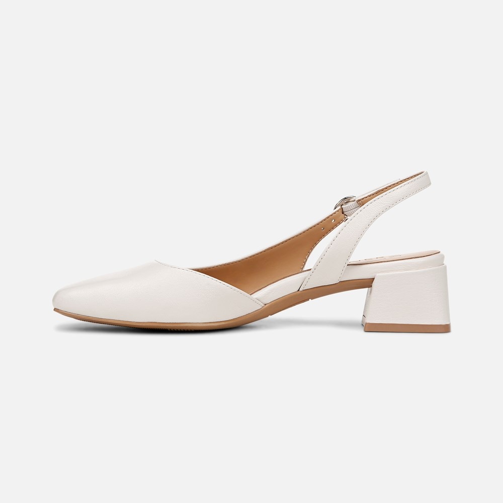 Naturalizer Jayla Slingback Pump - Warm White Leather