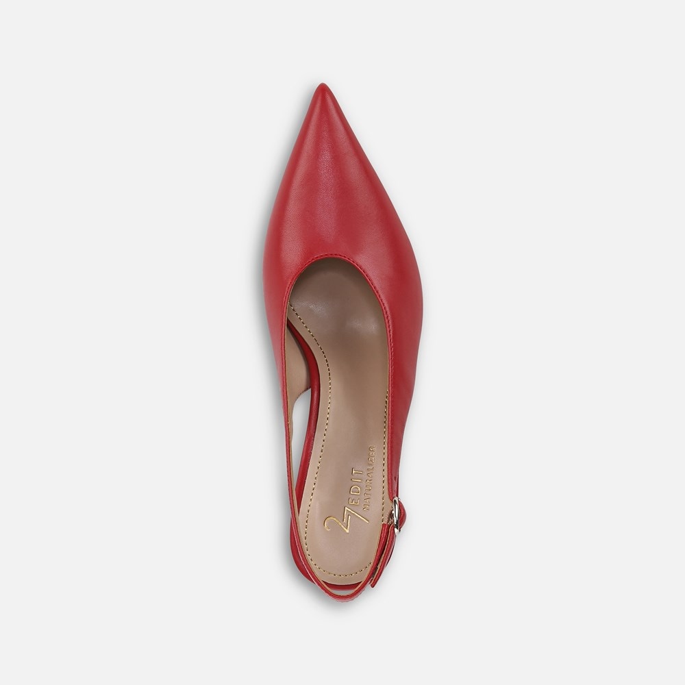 Naturalizer 27 EDIT Elaine Slingback Dress Shoe - Crimson Red Leather