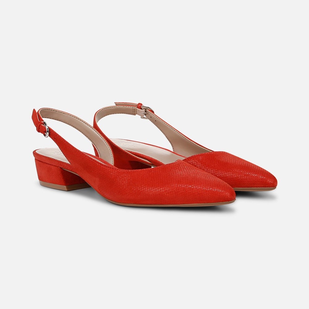 Naturalizer Banks Pointed Toe Flat - Maserati Red Suede