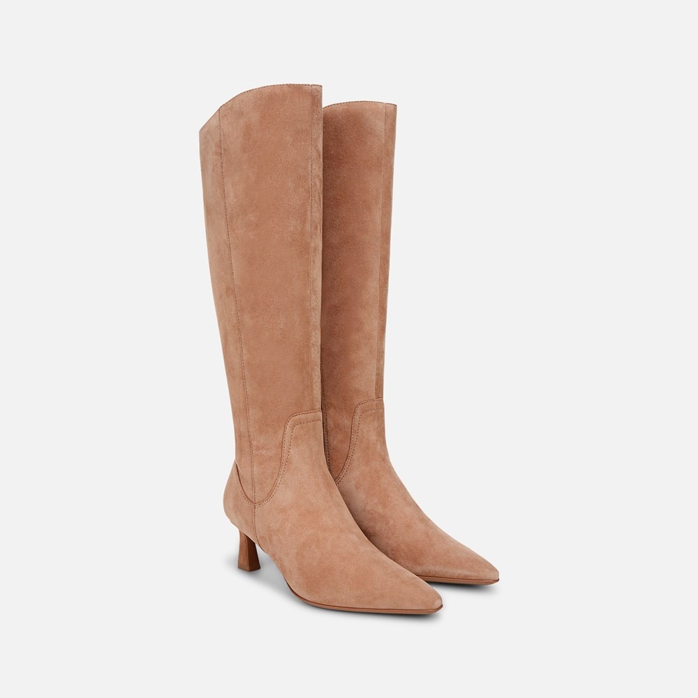 Naturalizer Deesha Extra Wide Calf Knee High Boot - Café Suede