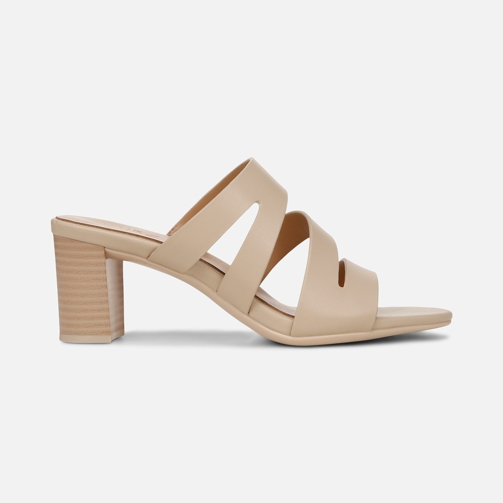 Naturalizer Beaming Slide Sandal - Coastal Tan Smooth Faux Leather