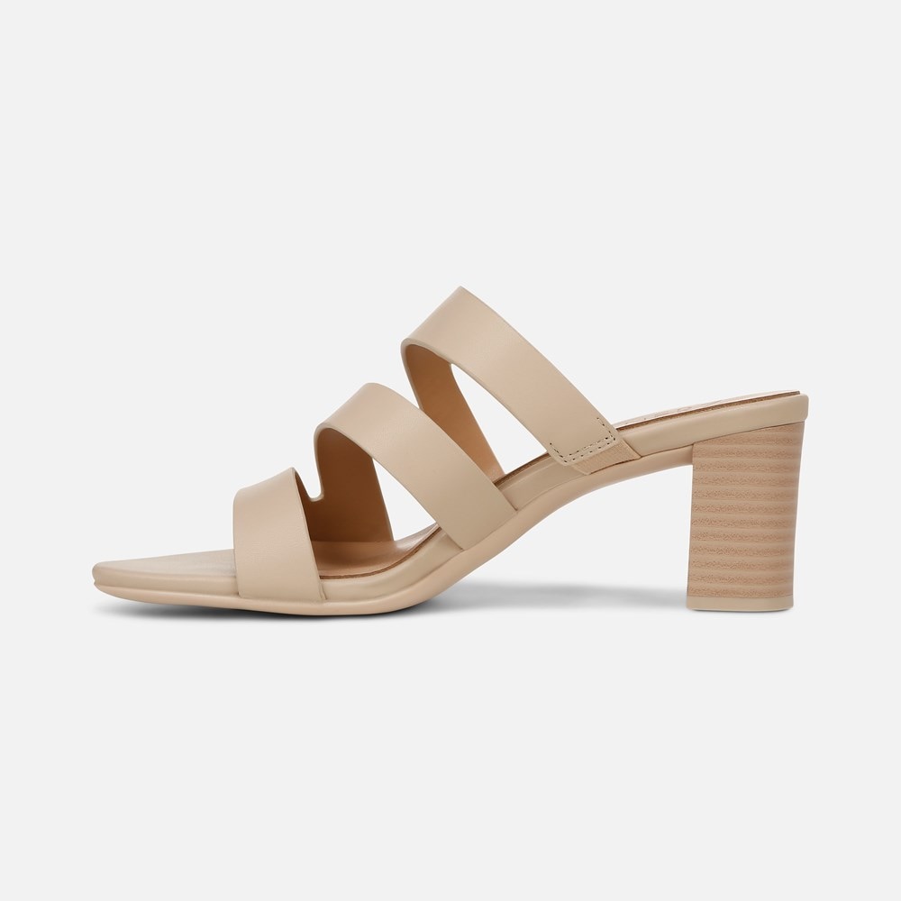 Naturalizer Beaming Slide Sandal - Coastal Tan Smooth Faux Leather