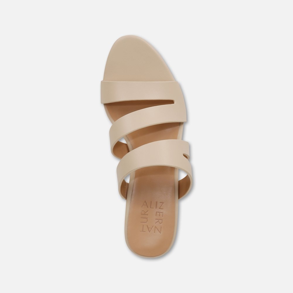 Naturalizer Beaming Slide Sandal - Coastal Tan Smooth Faux Leather