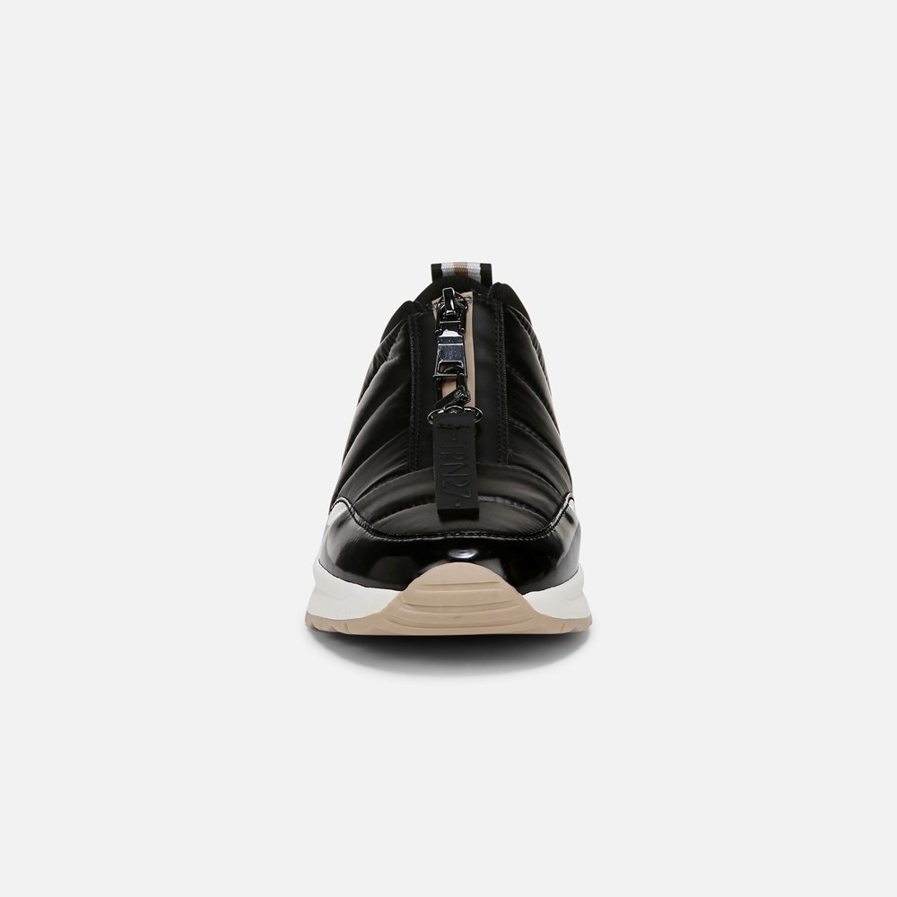 Naturalizer Think Royln Low-Breakaway Water Repellent Sneaker - Black Patent Shine Nylon