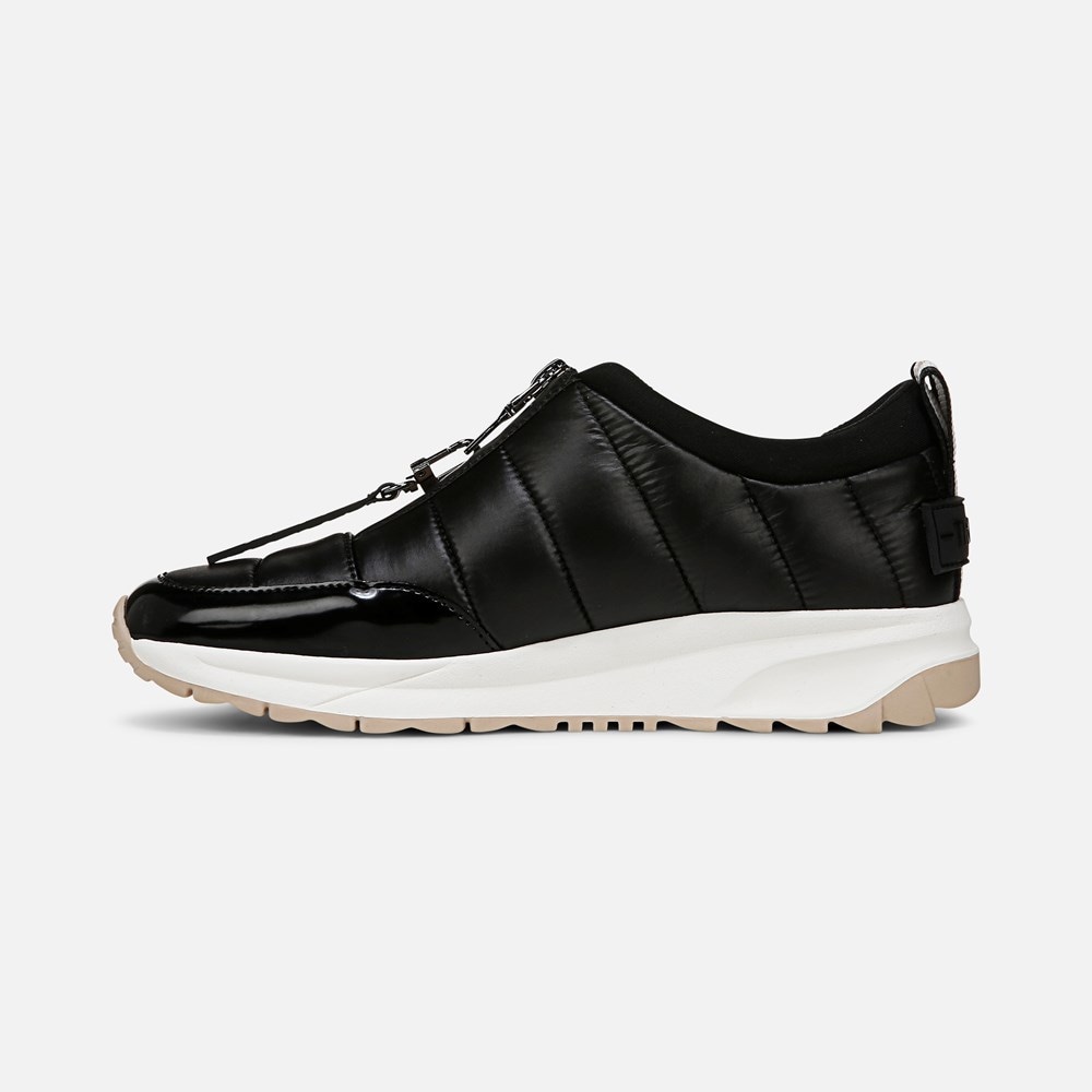 Naturalizer Think Royln Low-Breakaway Water Repellent Sneaker - Black Patent Shine Nylon