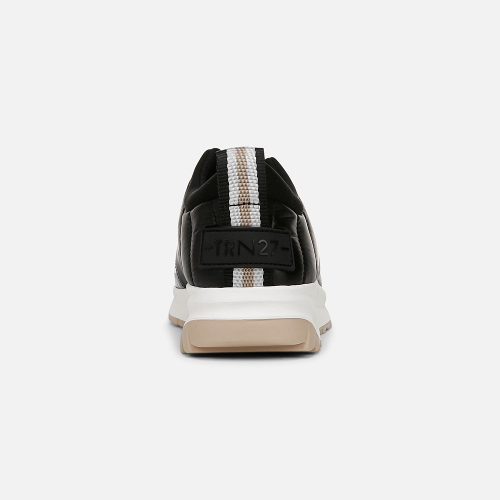Naturalizer Think Royln Low-Breakaway Water Repellent Sneaker - Black Patent Shine Nylon