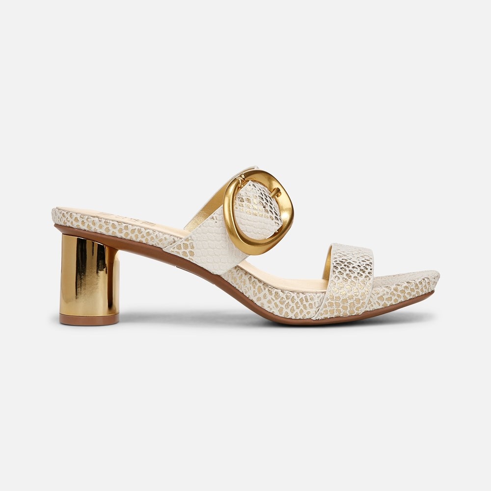 Naturalizer Ida Dress Sandal - White Gold Snake Print Leather