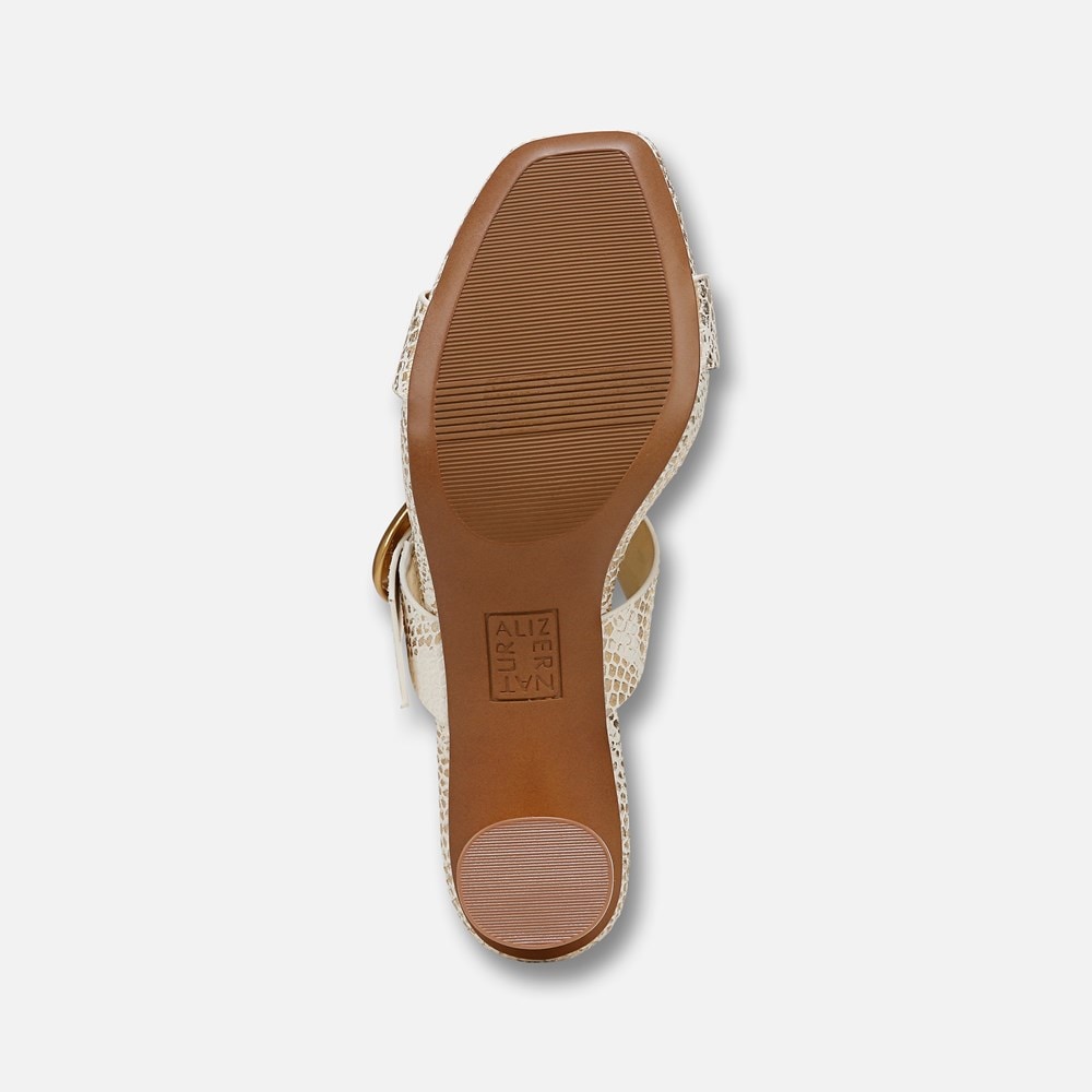 Naturalizer Ida Dress Sandal - White Gold Snake Print Leather