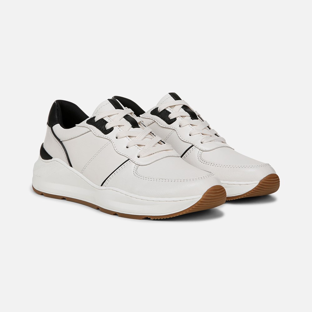 Naturalizer Blossom Lace-up Sneaker - Warm White / Black Leather